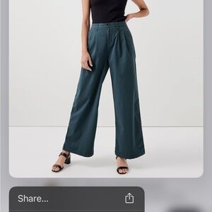 Teal Wide-Leg Women's Pants